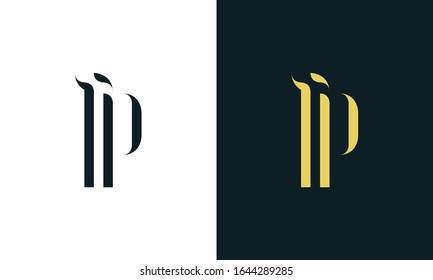 Minimalist abstract line art letter TP logo. This logo icon incorporate with two letter in the creative way.