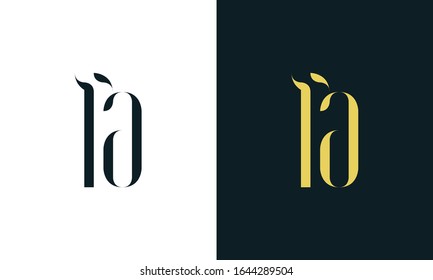 Minimalist abstract line art letter TA logo. This logo icon incorporate with two letter in the creative way.
