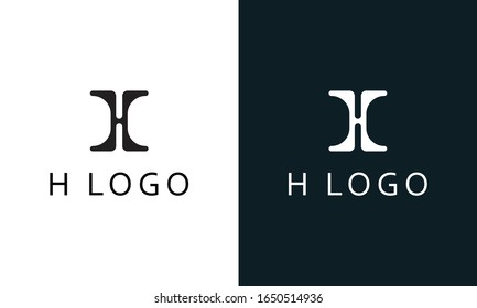 Minimalist abstract line art letter H logo.