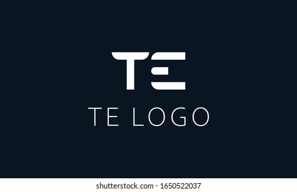 Minimalist abstract line art letter TE logo. This logo icon incorporate with letter T and E in the creative way.