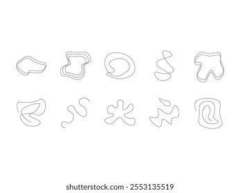 Minimalist Abstract Line Element Set 