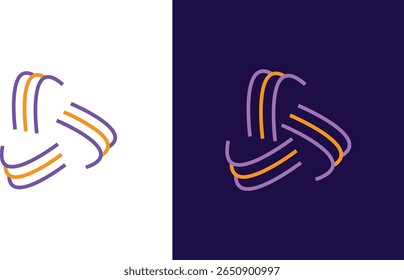 Minimalistischer abstrakter Linien-Logo-Vektorsatz. Modernes geometrisches Symboldesign.