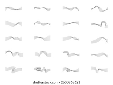 Minimalist Abstract Line Wave Element