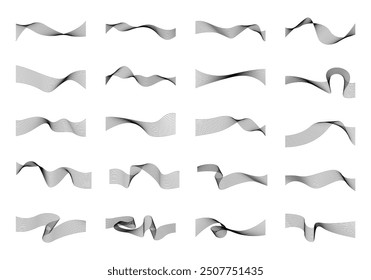 Minimalist Abstract Line Wave Set
