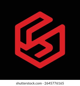 Design de logotipo abstrato minimalista com formas geométricas e linhas limpas. Emblema de vetor moderno ideal para marca, identidade comercial, tecnologia, start-up, ou indústrias criativas.