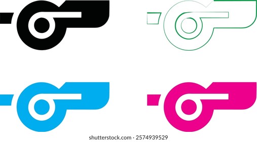 Minimalist abstract logo designs, geometric shapes, circular elements, curved lines, monochrome color schemes, black and white, blue, pink, simple yet striking, modern corporate branding, clean graphi