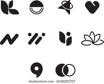 Minimalist abstract logo shape collection