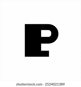 Minimalist abstract LP initial letter logo design.