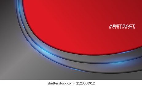 Minimalist abstract metallic red black frame layout design tech innovation concept background