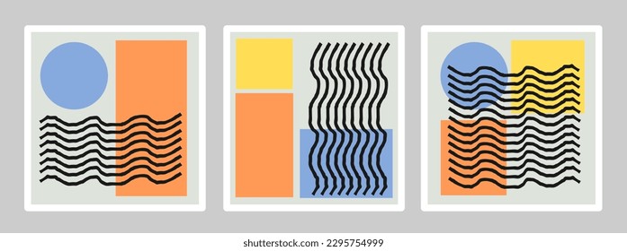 Minimalist abstract modern design set