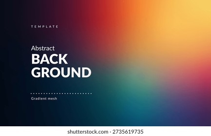 Minimalist Abstract  Multi-Color Gradient Background. Smooth Color Transition Spectrum: Dark Hues Meeting Bright Colors. Modern Backdrop Template for Branding, Web Design, Packaging, Covers, Ad Banners, Presentations, Posters, Digital Art or Graphics. Vector image.