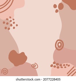 Minimalist abstract nature art shapes collection. Pastel color doodle bundle for fashion design, summer season or natural concept. Modern hand drawn plant leaf and tropical shape decoration set.