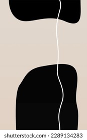 Minimalistische Abstrakte neutrale Wandkunst-Dekoration. Druckbares Minimalistische Wanddekor