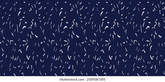 Minimalist abstract organic shapes seamless pattern. Black and white background with polka dots, drops, spots, circles, snowflakes. Vector hand drawing forms texture print