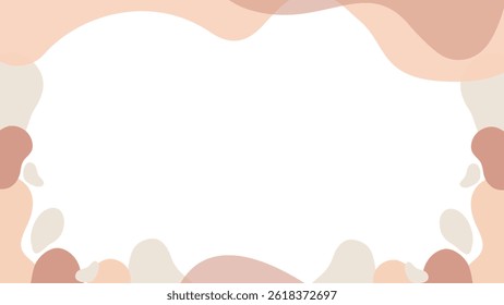 Minimalist Abstract Pastel Background with Organic Fluid Shapes for Invitation and Template Design