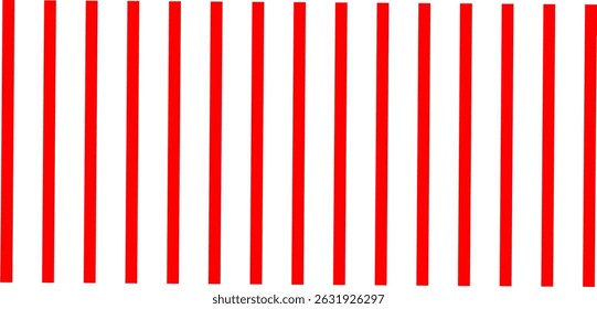Minimalist abstract pattern featuring evenly spaced vertical red lines on a clean white background. Ideal for backgrounds, textures, modern design, and creative digital artwork projects.