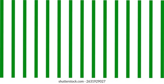 A minimalist abstract pattern featuring evenly spaced vertical green stripes on a clean white background. Ideal for backgrounds, textures, modern designs, and creative digital artwork projects.