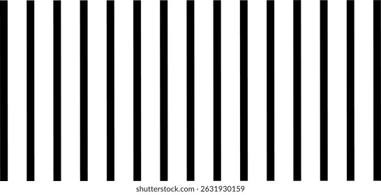 A minimalist abstract pattern featuring evenly spaced vertical black lines on a clean white background. Ideal for backgrounds, textures, modern designs, and creative digital artwork projects.