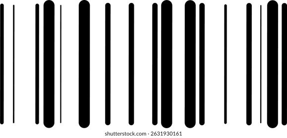 A minimalist abstract pattern featuring evenly spaced vertical black lines on a clean white background. Ideal for backgrounds, textures, modern designs, and creative digital artwork projects.