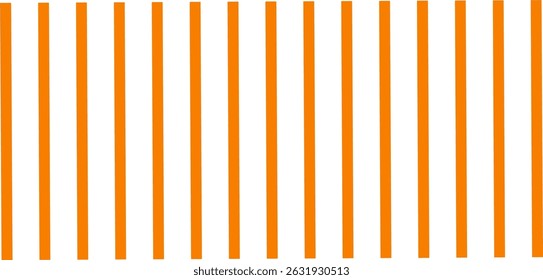 A minimalist abstract pattern featuring evenly spaced vertical orange stripes on a clean white background. Ideal for backgrounds, textures, modern designs, and creative digital artwork projects.