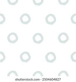 Minimalist abstract pattern featuring irregular, hand-drawn circles in a seamless design. Ideal for modern backgrounds, textiles, packaging, and more, offering a clean and versatile aesthetic.