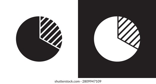 Minimalist Abstract Pie Chart Icon - Modern Data Analytics Segment Breakdown Symbol, Simple Business Financial Graph Graphic, and Clean Geometric Share Percentage Vector Silhouette