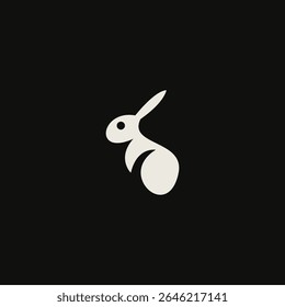 Vector de logotipo de conejo Abstractas minimalista