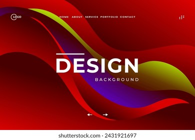 Gráfico minimalista abstracto de fondo rojo para proyectos de diseño web de moda