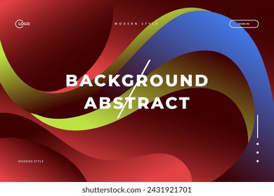 Gráfico minimalista abstracto de fondo rojo para proyectos de diseño web de moda