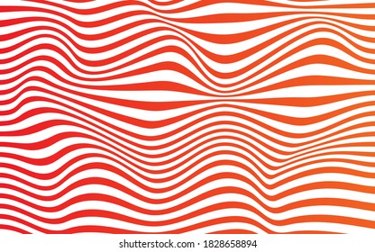 minimalist abstract red and white background.  Abstract Background with Wavy Lines. Wavy Stripes for Web Design, Web Site, Wallpaper, Banner, Presentation, Cover. 