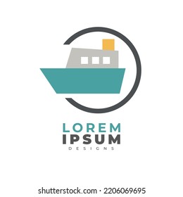 Logo de Minimalist Abstract ship. Este logotipo incorpora con abstracto la forma creativa. Será adecuado para qué empresa o marca.