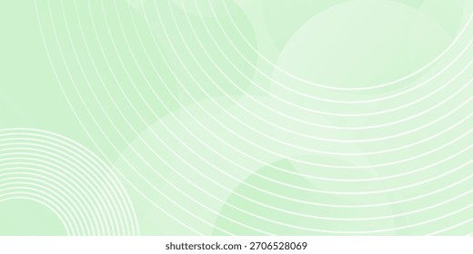 Minimalista abstrato suave Abstrato Fundo em Gradiente verde e branco tons com Círculos. Estilo de efeito de círculo arte de design abstrata simples