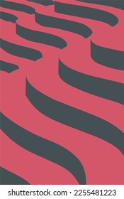 minimalist abstract stairs vector graphic 
