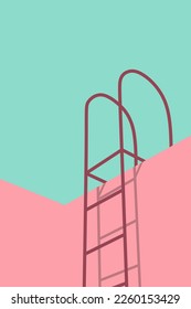 minimalist abstract stairs vector graphic 