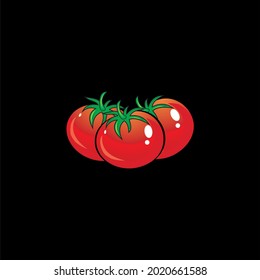 minimalist abstract tomato logo design