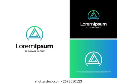 Minimalistische abstrakte Dreieck Symbol Logo Design-Vorlage