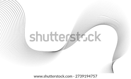 Minimalist Abstract Vector Background with Elegant Black Flowing Wave Lines on White; Modern Simple Graphic Design for Corporate Stationery, Professional Web Header, and Clean Digital Wallpaper