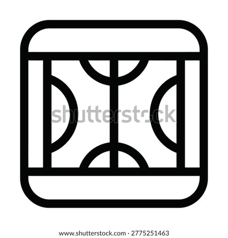 Minimalist abstract vector icon of interconnected circles and lines