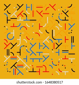 Minimalist abstract vector pattern design made with simple geometric linear graphics. Great for backgrounds and textures