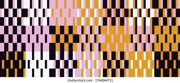 Minimalist abstract vector pattern design made with simple geometric linear graphics. Great for backgrounds and textures, web design, poster art, branding elements, textile and fabric prints.