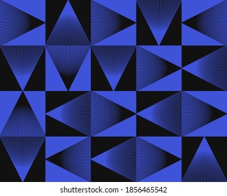 Minimalist abstract vector pattern design made with simple geometric linear graphics. Dynamic transition effect, great for backgrounds, textures, motion graphics, web design, poster art, and prints.