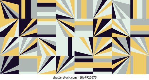 Minimalist abstract vector pattern design made with simple geometric linear graphics. Great for backgrounds and textures, web design, poster art, branding elements, textile and fabric prints.