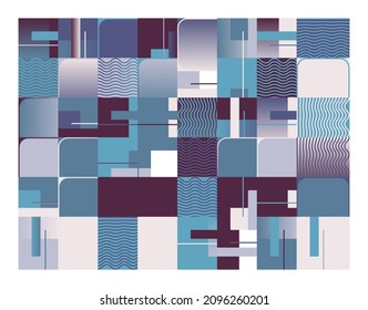 Minimalist abstract vector pattern design made with simple geometric linear graphics. Great for backgrounds and textures, web design, poster art, branding elements, textile and fabric prints.