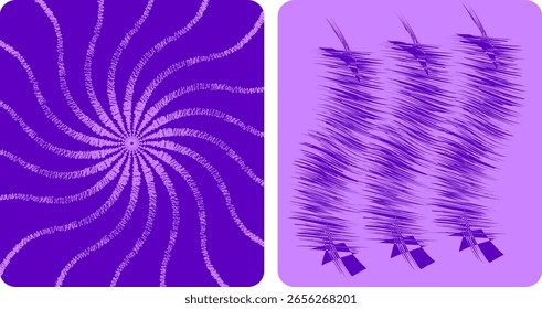 Vetor abstrato minimalista com um padrão em espiral desenhado à mão e texturas de traçado de pincel dinâmico. Perfeito para sobreposições de gráficos em movimento, planos de fundo abstratos, designs de sites e social criativo