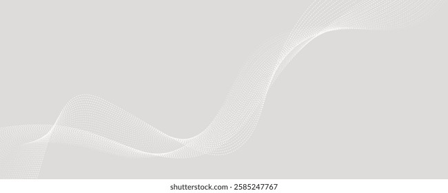 Minimalist Abstract Wave with Dotted Flow