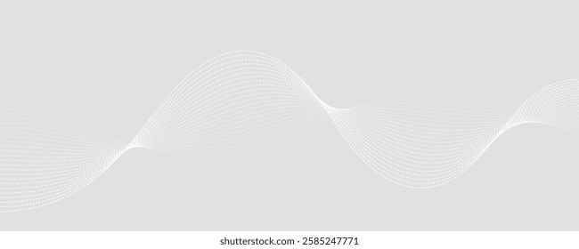 Minimalist Abstract Wave with Dotted Flow