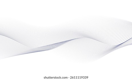 Minimalist Abstract Wave Lines in Soft Purple Gradient