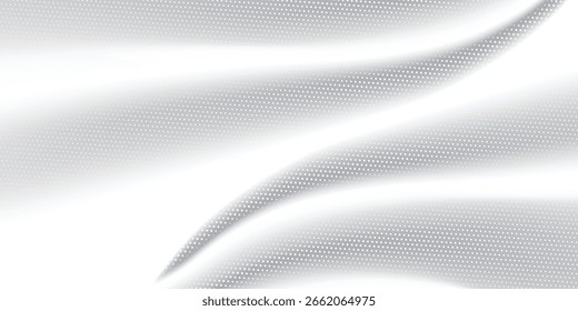 minimalist abstract wave pattern with halftone dots in smooth gradient. Modern minimal design for backgrounds, posters, digital graphics, and creative layouts. vector illustration