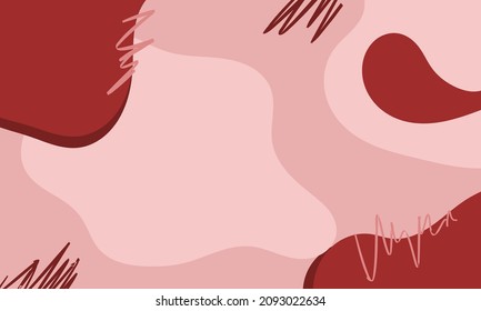Fondo ondulado abstracto minimalista con color pastel rojo. Adecuado para presentación, tarjeta, fondo de pantalla y otros.