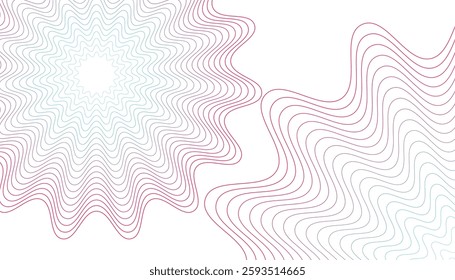 Minimalist Abstract Wavy Line Background with Geometric Patterns